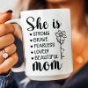Mom She Is Strong - Personalized Mug Mom She Is Strong - Personalized Mug