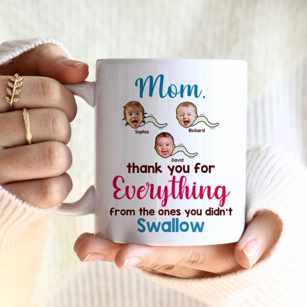 Mom Thank You For Everything - Personalized Coffee Mug - Gift For Mom- Custom Photo Mug