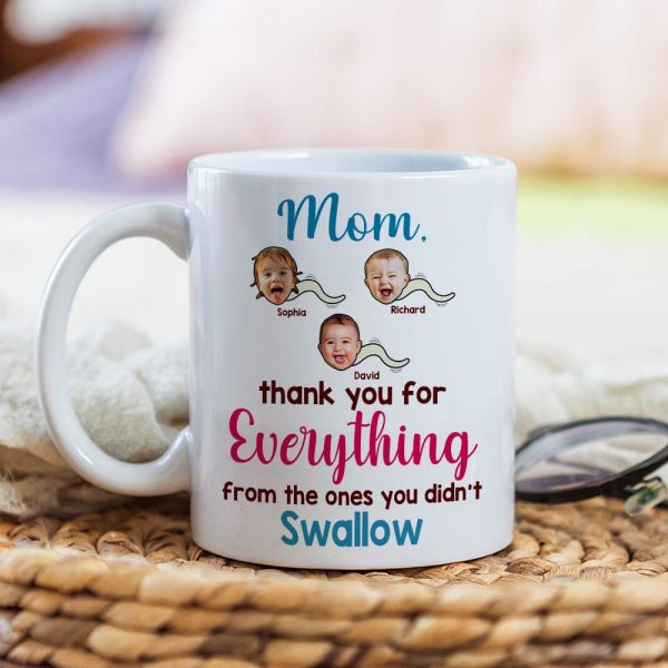Mom Thank You For Everything - Personalized Coffee Mug - Gift For Mom- Custom Photo Mug