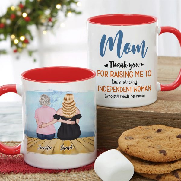 Mom, Thank You For Raising Me, Gift For Mom, Personalized Mug, Mom And Daughter Sitting Mug, Mother's Day Gift Mom, Thank You For Raising Me, Gift For Mom, Personalized Mug, Mom And Daughter Sitting Mug, Mother's Day Gift