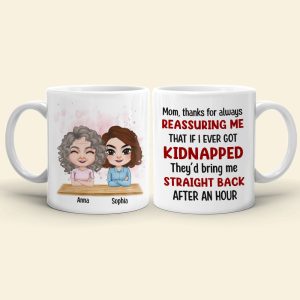 Mom Thanks For Always Reassuring Me - Personalized Mom Mug - Gift For Mom