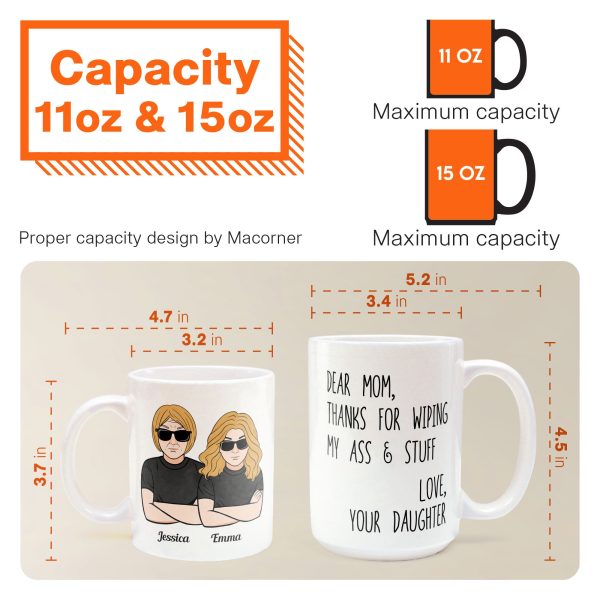 Mom Thanks For Wipping My Stuff - Personalized Mug - Mother's Day Gift For Mom, Mother, Mama - From Son, Daughter, Children Mom Thanks For Wipping My Stuff - Personalized Mug - Mother's Day Gift For Mom, Mother, Mama - From Son, Daughter, Children