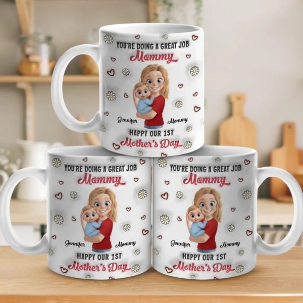 Mommy, You Make Life So Sweet - Family Personalized Custom 3D Inflated Effect Printed Mug - Mother's Day, Baby Shower Gift, Gift For First Mom Mommy, You Make Life So Sweet - Family Personalized Custom 3D Inflated Effect Printed Mug - Mother's Day, Baby Shower Gift, Gift For First Mom