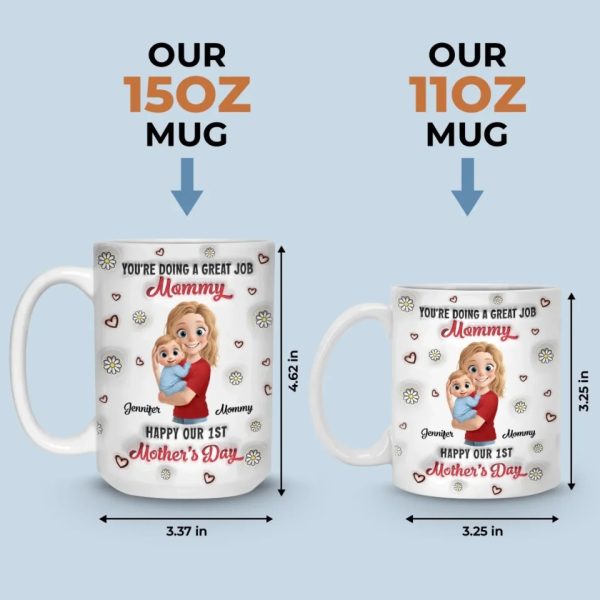 Mommy, You Make Life So Sweet - Family Personalized Custom 3D Inflated Effect Printed Mug - Mother's Day, Baby Shower Gift, Gift For First Mom Mommy, You Make Life So Sweet - Family Personalized Custom 3D Inflated Effect Printed Mug - Mother's Day, Baby Shower Gift, Gift For First Mom