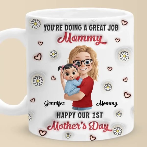 Mommy, You Make Life So Sweet - Family Personalized Custom 3D Inflated Effect Printed Mug - Mother's Day, Baby Shower Gift, Gift For First Mom Mommy, You Make Life So Sweet - Family Personalized Custom 3D Inflated Effect Printed Mug - Mother's Day, Baby Shower Gift, Gift For First Mom