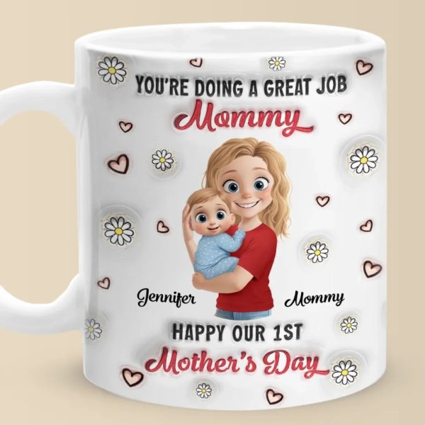 Mommy, You Make Life So Sweet - Family Personalized Custom 3D Inflated Effect Printed Mug - Mother's Day, Baby Shower Gift, Gift For First Mom Mommy, You Make Life So Sweet - Family Personalized Custom 3D Inflated Effect Printed Mug - Mother's Day, Baby Shower Gift, Gift For First Mom