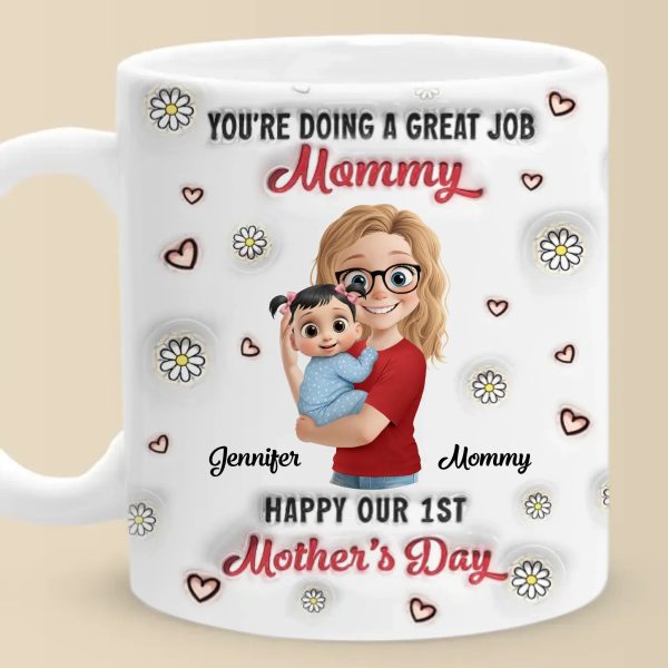 Mommy, You Make Life So Sweet - Family Personalized Custom 3D Inflated Effect Printed Mug - Mother's Day, Baby Shower Gift, Gift For First Mom Mommy, You Make Life So Sweet - Family Personalized Custom 3D Inflated Effect Printed Mug - Mother's Day, Baby Shower Gift, Gift For First Mom