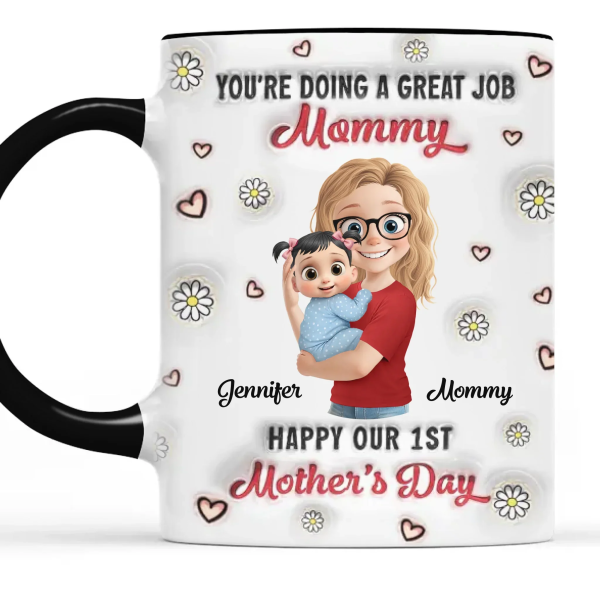 Mommy, You Make Life So Sweet - Family Personalized Custom 3D Inflated Effect Printed Mug - Mother's Day, Baby Shower Gift, Gift For First Mom Mommy, You Make Life So Sweet - Family Personalized Custom 3D Inflated Effect Printed Mug - Mother's Day, Baby Shower Gift, Gift For First Mom