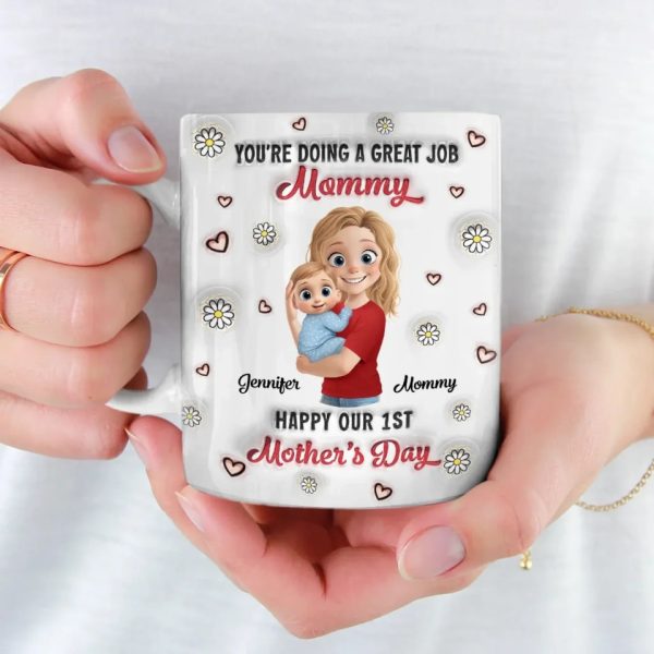 Mommy, You Make Life So Sweet - Family Personalized Custom 3D Inflated Effect Printed Mug - Mother's Day, Baby Shower Gift, Gift For First Mom Mommy, You Make Life So Sweet - Family Personalized Custom 3D Inflated Effect Printed Mug - Mother's Day, Baby Shower Gift, Gift For First Mom