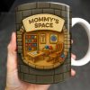 Mommy's Space, Yarn, Chair, Thread Rack, Sewing Table - Personalized Custom Coffee Mug - FAM334_MG Mommy's Space, Yarn, Chair, Thread Rack, Sewing Table - Personalized Custom Coffee Mug - FAM334_MG