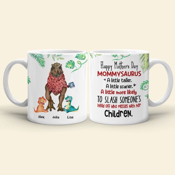 Mommysaurus, Gift For Mom, Personalized Mug, Dinosaur Mom And Kid Mug, Mother's Day Gift Mommysaurus, Gift For Mom, Personalized Mug, Dinosaur Mom And Kid Mug, Mother's Day Gift
