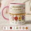 Mom's Floral Garden Coffee Accent Mug - Personalized Gifts For Mom 031NAMG271225 Mom's Floral Garden Coffee Accent Mug - Personalized Gifts For Mom 031NAMG271225