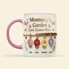 Mom's Floral Garden Coffee Accent Mug - Personalized Gifts For Mom 031NAMG271225 Mom's Floral Garden Coffee Accent Mug - Personalized Gifts For Mom 031NAMG271225