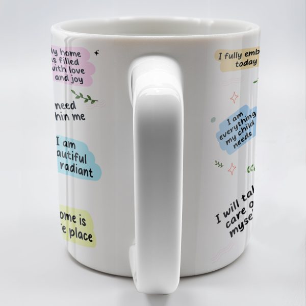 Mom's Self Love Mug With Inspiring Quotes And Floral Design - Personalized Custom Coffee Mug - MOM033_MG