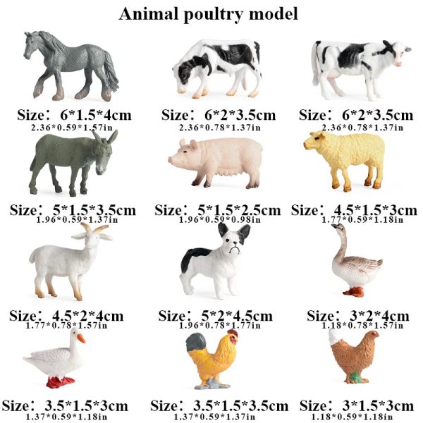 Montessori Miniature Lion Shark Horse Dinosaur Animals Model Set Action Figures Montessori Miniature Lion Shark Horse Dinosaur Animals Model Set Action Figures