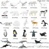 Montessori Miniature Lion Shark Horse Dinosaur Animals Model Set Action Figures Montessori Miniature Lion Shark Horse Dinosaur Animals Model Set Action Figures