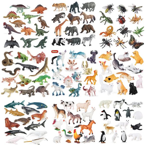 Montessori Miniature Lion Shark Horse Dinosaur Animals Model Set Action Figures Montessori Miniature Lion Shark Horse Dinosaur Animals Model Set Action Figures