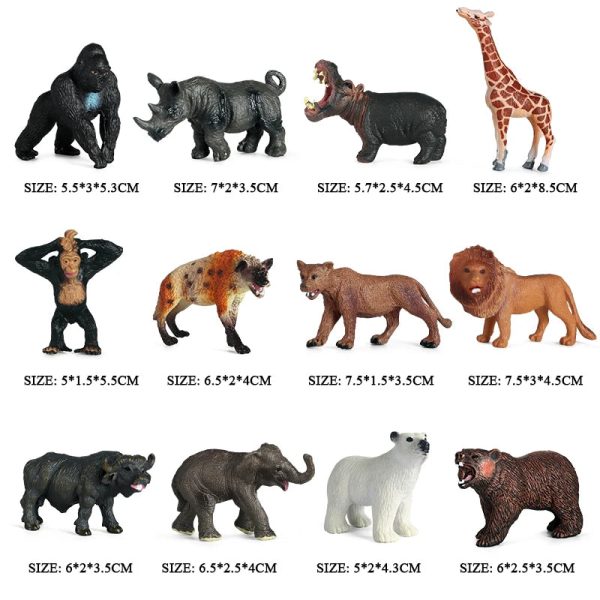 Montessori Miniature Lion Shark Horse Dinosaur Animals Model Set Action Figures Montessori Miniature Lion Shark Horse Dinosaur Animals Model Set Action Figures