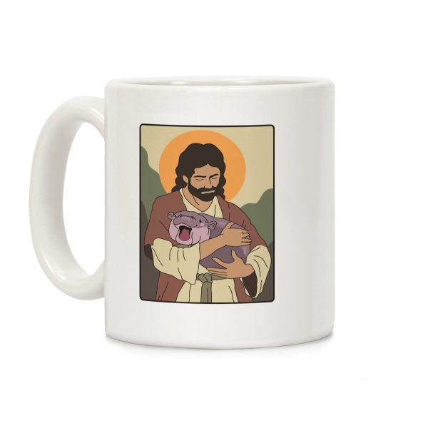 Moo Deng Jesus Coffee Mug Moo Deng Jesus Coffee Mug