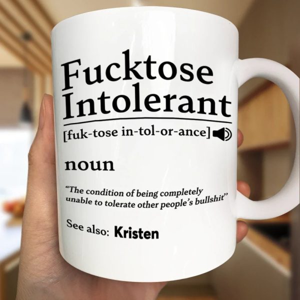 Morning Intolerant Funny - Personalized Mug Morning Intolerant Funny - Personalized Mug