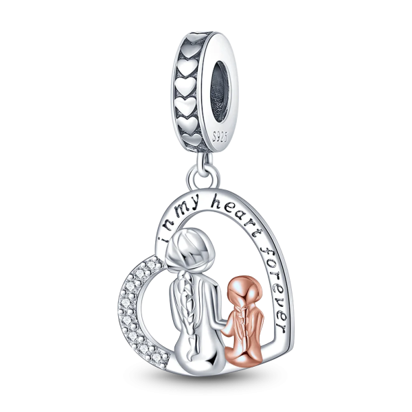 Mother And Daughter Charm Beads Fit Pandach Bracelet Mother And Daughter Charm Beads Fit Pandach Bracelet