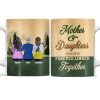 Mother And Daughter Forever Linked - Gift For Mother And Daughter - Personalized Custom White Edge-to-Edge Mug Mother And Daughter Forever Linked - Gift For Mother And Daughter - Personalized Custom White Edge-to-Edge Mug
