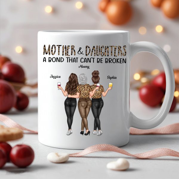 Mother & Daughter - A Bond That Can't Be Broken, Custom Ceramic Mug, Perfect Gift for Mom or Daughter - Personalized Mug to Celebrate the Special Bond! Mother & Daughter - A Bond That Can't Be Broken, Custom Ceramic Mug, Perfect Gift for Mom or Daughter - Personalized Mug to Celebrate the Special Bond!