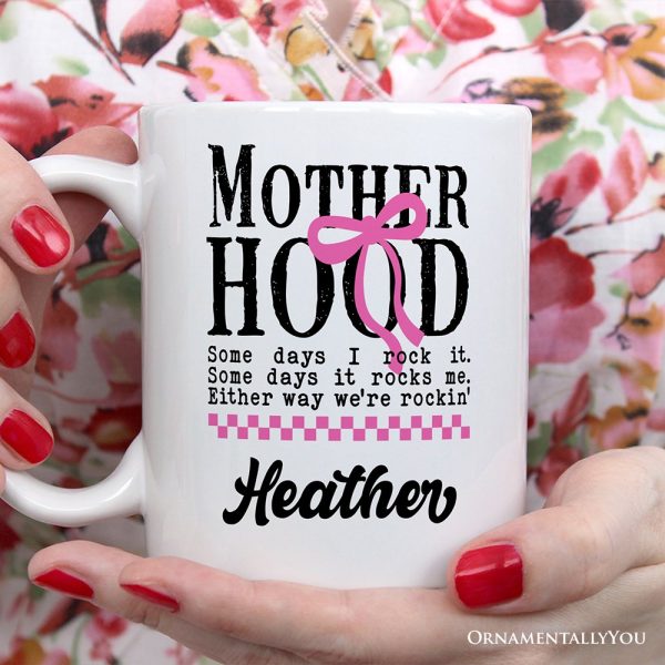 Motherhood Personalized Mug, Mom Gift With Custom Name Motherhood Personalized Mug, Mom Gift With Custom Name