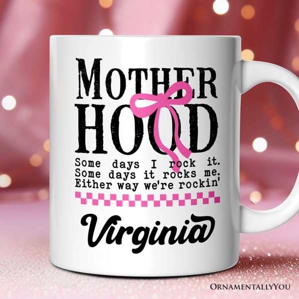 Motherhood Personalized Mug, Mom Gift With Custom Name Motherhood Personalized Mug, Mom Gift With Custom Name