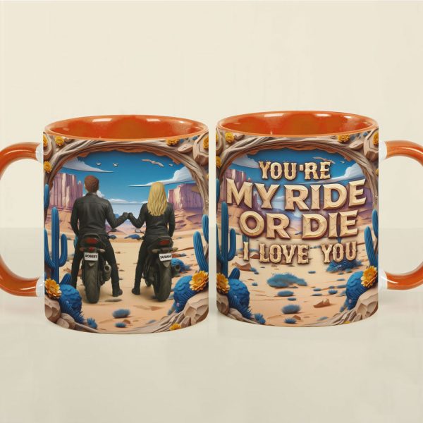 Motorbike Couple Mug - Personalized Gifts For Couple 03tgti260525