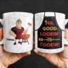Mr. Good Lookin' Is Cookin' Apron And BBQ Grill Design - Personalized Custom Coffee Mug - GRILL004_MG Mr. Good Lookin' Is Cookin' Apron And BBQ Grill Design - Personalized Custom Coffee Mug - GRILL004_MG