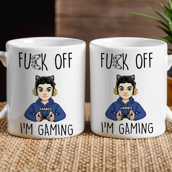 Mug with Custom Gamer Avatar, Do Not Disturb Theme, Fun & Cute Desk Coffee Cup, Unique Gift for Boyfriend or Coworker Mug with Custom Gamer Avatar, Do Not Disturb Theme, Fun & Cute Desk Coffee Cup, Unique Gift for Boyfriend or Coworker