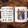 Mug with Friendship Quote & Festive Friends Art, cozy holiday coffee, unique gift for Best Friend