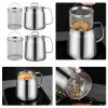 Multi-Functional 1.5/2L Stainless Steel Oil Filter Pot With Frying Basket