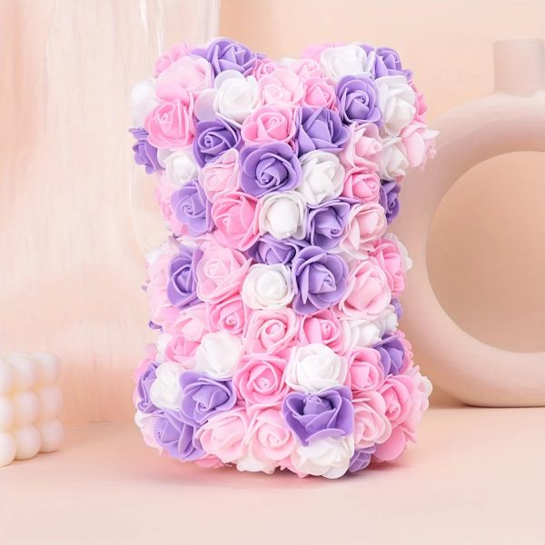 Multicolored Rose Bear Decorative Gift