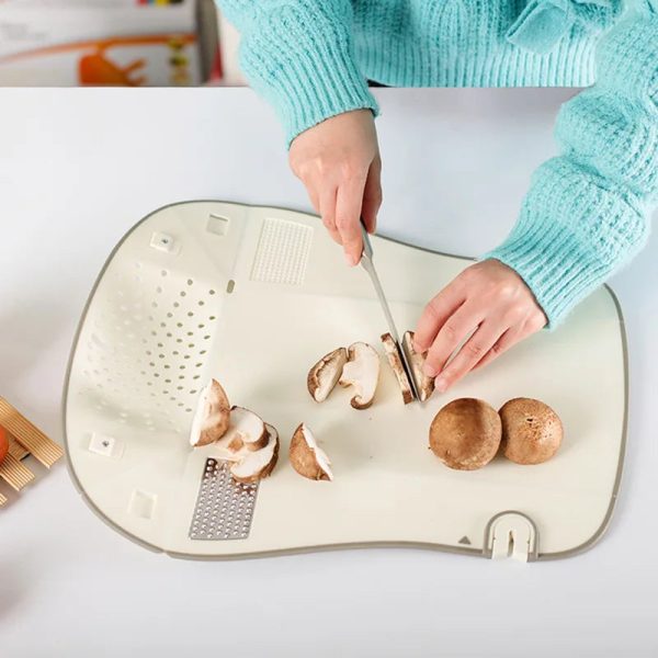Multifunctional Foldable Cutting Board With Drain Multifunctional Foldable Cutting Board With Drain