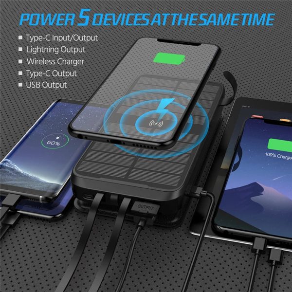 Multifunctional Solar Power Bank Quick Wireless Charger Multifunctional Solar Power Bank Quick Wireless Charger