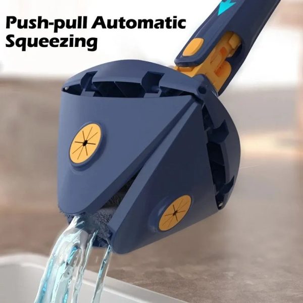 Multifunctional Triangle Self-Draining Lazy Mop