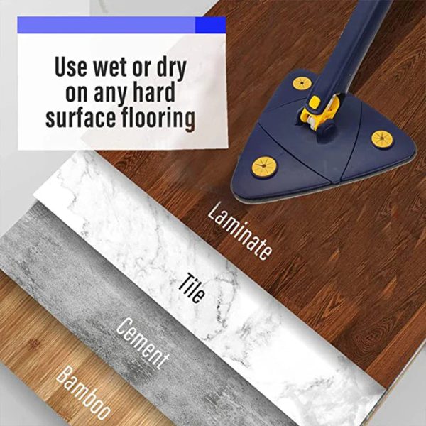 Multifunctional Triangle Self-Draining Lazy Mop