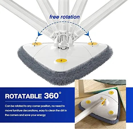 Multifunctional Triangle Self-Draining Lazy Mop