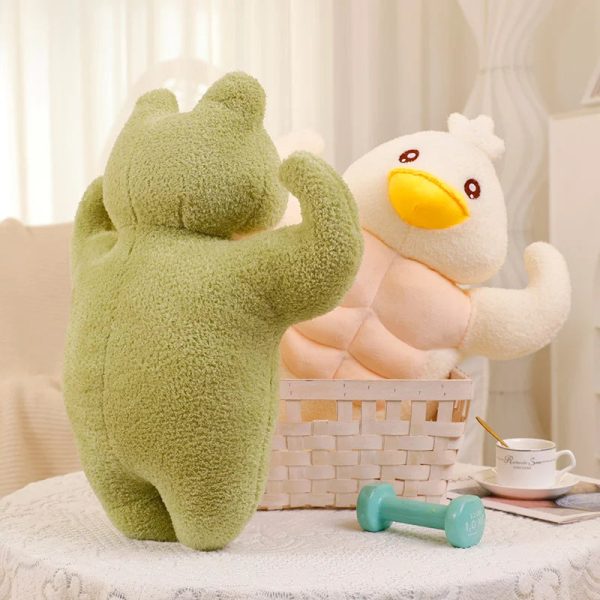 Muscle Frog & Duck Plush A Quirky Pair Muscle Frog & Duck Plush A Quirky Pair