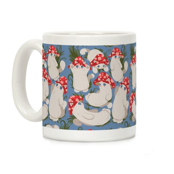 Mushroom Cats Pattern Coffee Mug Mushroom Cats Pattern Coffee Mug