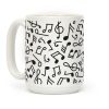 Musical Note Pattern Coffee Mug