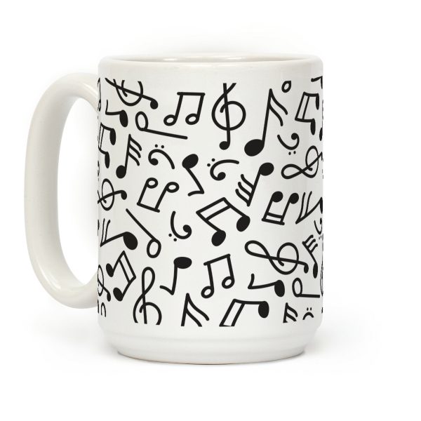 Musical Note Pattern Coffee Mug