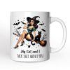 My Cat and I Gossip About You Personalized Halloween Mug, Retro Gift with Custom Name My Cat and I Gossip About You Personalized Halloween Mug, Retro Gift with Custom Name