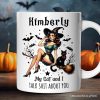 My Cat and I Gossip About You Personalized Halloween Mug, Retro Gift with Custom Name My Cat and I Gossip About You Personalized Halloween Mug, Retro Gift with Custom Name