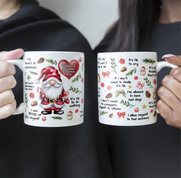 My Christmas Breakdown Mug Gnome Mug - Personalized Mug My Christmas Breakdown Mug Gnome Mug - Personalized Mug