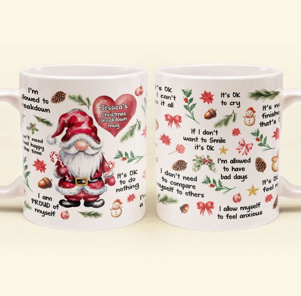 My Christmas Breakdown Mug Gnome Mug - Personalized Mug My Christmas Breakdown Mug Gnome Mug - Personalized Mug