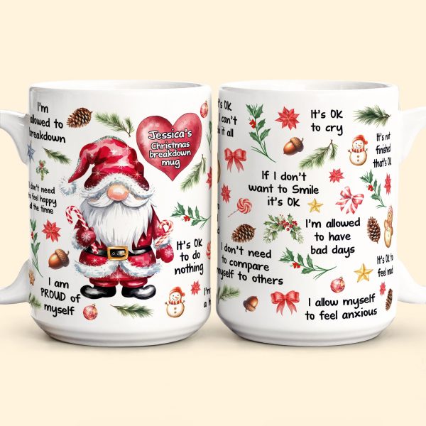 My Christmas Breakdown Mug Gnome Mug - Personalized Mug My Christmas Breakdown Mug Gnome Mug - Personalized Mug