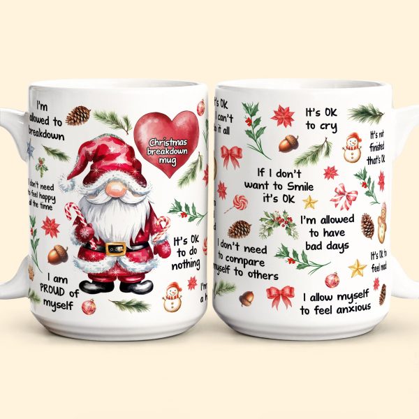 My Christmas Breakdown Mug Gnome Mug - Personalized Mug My Christmas Breakdown Mug Gnome Mug - Personalized Mug